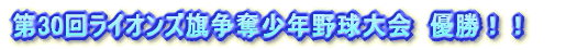 ��P���ʌ��ǔ����N�싅�E�B�i�[�Y�J�b�v�@�D���I�I 
